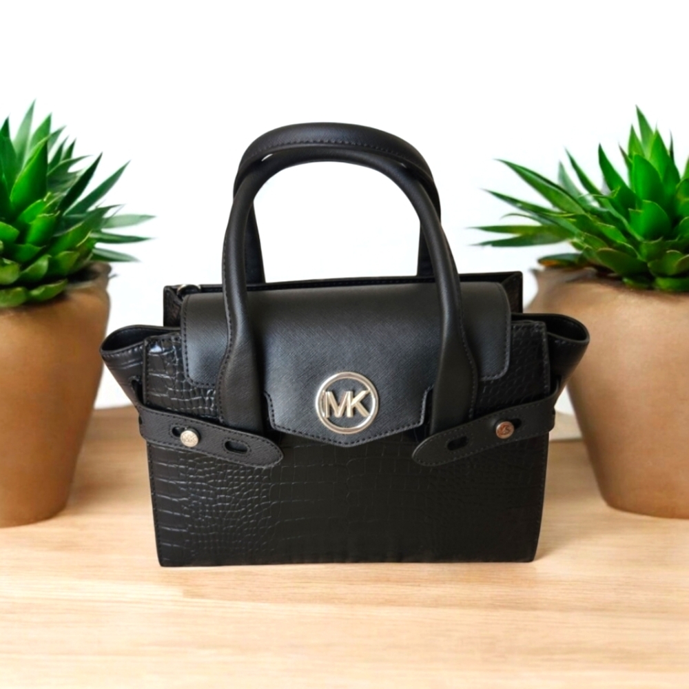 NWT Michael Kors Crocodile Embossed Leather Tote Crossbody. 11"x 8"x 5.5".